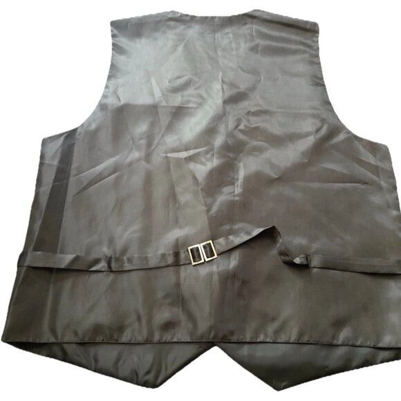 Vintage Pierre Cardin Vest Mens sz Large Blue Paisley V Neck Sleeveless Button - Picture 10 of 13